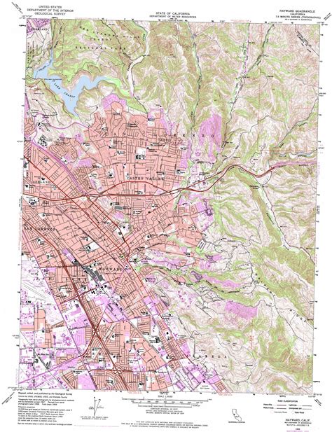 Hayward topographic map, CA - USGS Topo Quad 37122f1