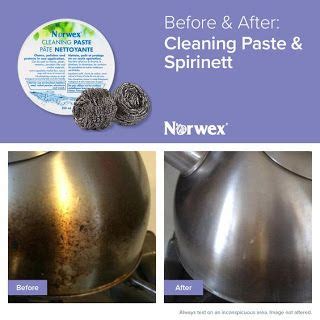 Norwex Before and After Cleaning Paste and Spirinett http://www ...