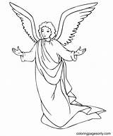 Christmas Angel Printable Coloring Page  Free Pages sketch template