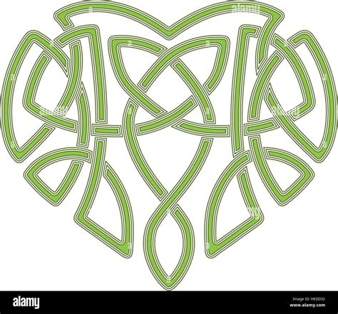 Celtic heart, intertwine knot ethnic symbol Stock Vector Image & Art ...