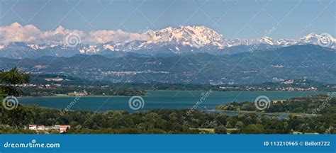 View of Lake Varese with the Alps Stock Image - Image of outdoors ...