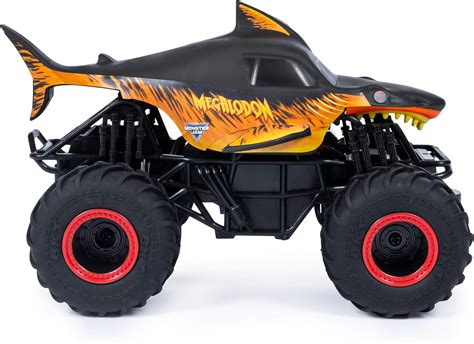 Amazon.com: Monster Jam Fire & Ice Megalodon Special Edition 1/24th Scale RC Truck: Toys & Games