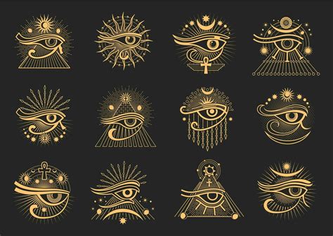 Horus eye, Egyptian occult and esoteric symbols 27383177 Vector Art at ...