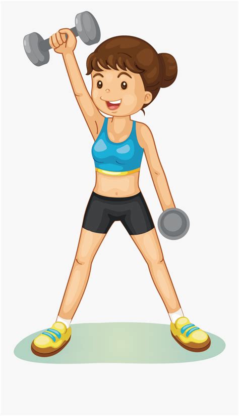 Dumbbell Clipart Sport Training And In Presentations - Cartoon Lifting ...