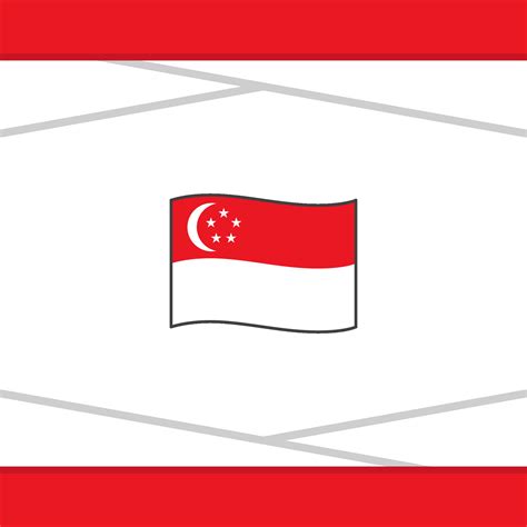 Singapore Flag Abstract Background Design Template. Singapore Independence Day Banner Social ...