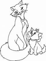 Disney Aristocats Marie Coloring Pages Sketch Coloring Page sketch template