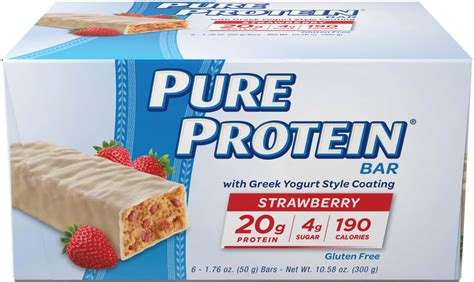 Pure Protein--High Protein Bar Strawberry Greek Yogurt--Protein Bars--20 Grams of Protein per ...