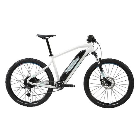 Women's 27.5" Electric Mountain Bike E-ST100 - White ROCKRIDER - Decathlon