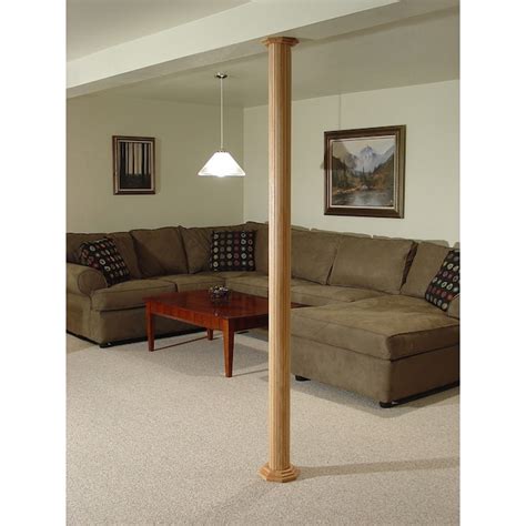 Pole-Wrap 12-in L x 8-ft H Unfinished Red Oak Veneer Fluted Column Wrap in the Column Wraps ...