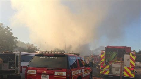 Photos: Mobile home fire in Roseville