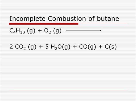 Impressive Incomplete Combustion Of Butane Equation Writing And Balancing Chemical Equations ...