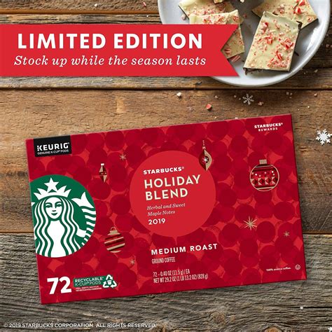 Starbucks Coffee Holiday Blend K Cup Pods, 29.2 Oz, 72 Count | Pricepulse