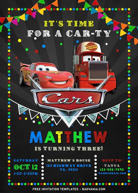 9+ Cool Personalized Disney Cars Birthday Invitation Templates | Disney cars birthday, Cars ...