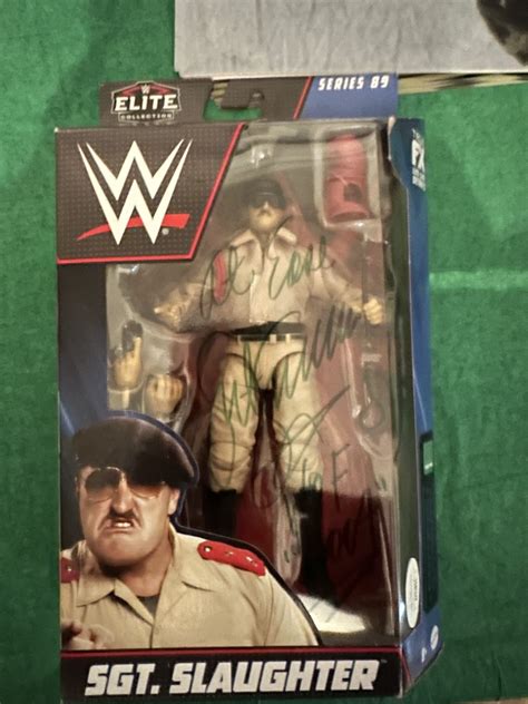 Sgt. Slaughter signed action figure - sports collectibles and memorabilia