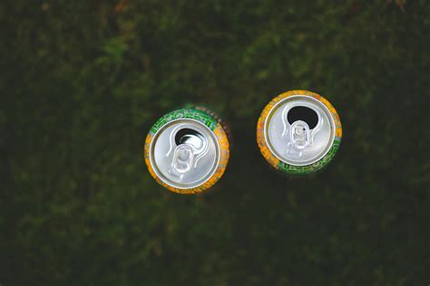 Cans in the grass · Free Stock Photo