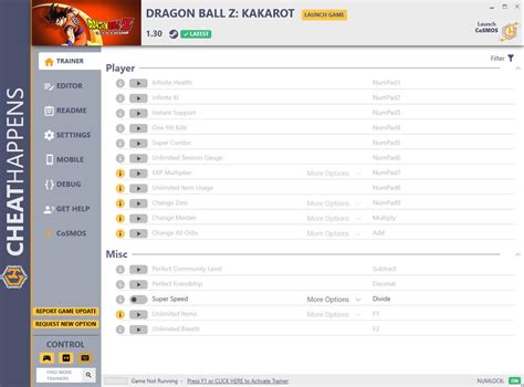 Dragon Ball Z: Kakarot Trainer +23 v1.30 (Cheat Happens) GAME TRAINER download pc cheat codes