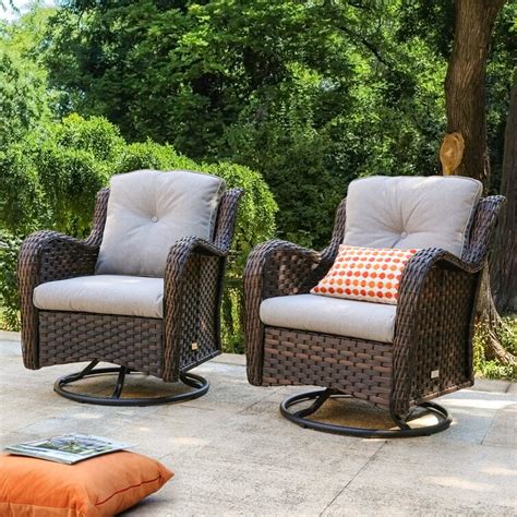 Bayou Breeze Brice Rocking Swivel Patio Chair with Cushions & Reviews ...