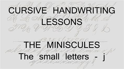 cursive lesson 2- j - handwriting penmanship calligraphy copperplate ...