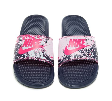 Nike Womens Benassi JDI Slide Sandal | Midnight Navy / Racer Pink ...