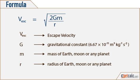 Escape Velocity Calculator