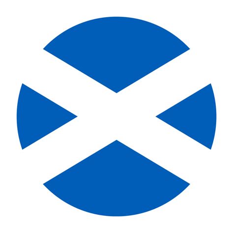 Scotland Flat Rounded Flag Icon with Transparent Background 16328526 PNG