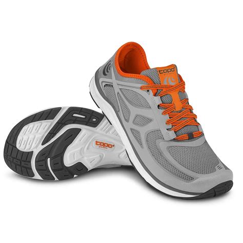 Mens ST-2 0mm Drop & Wide Toe Box Road Running Shoes Grey/Orange at NorthernRunner.com