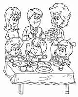 Celebrating Birthday Party Coloring Pages  NetArt sketch template