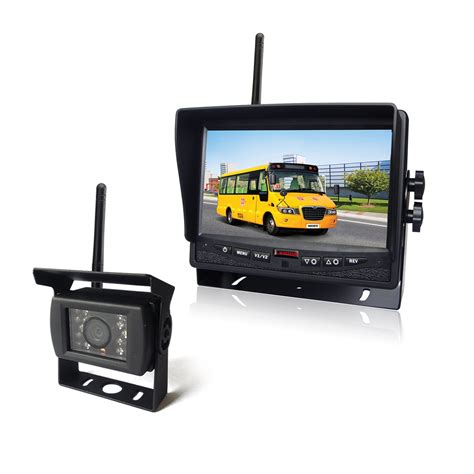 Digital Wireless 7" Quad Monitor Backup Reversing Camera - Rear View ...