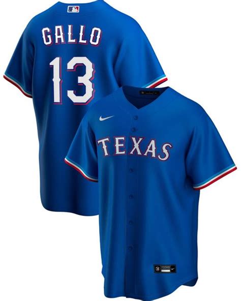 Nike Replica Texas Rangers Joey Gallo #13 Royal Cool Base Jersey in ...