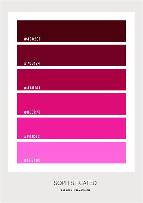 Dark Pink and Magenta Colour Palette #85 | Color palette pink, Hex ...