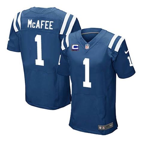 Pat McAfee Men's Jersey : Nike Indianapolis Colts 1 Elite Royal Blue ...