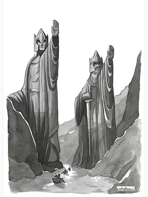 "Argonath" Art Print by astrolauu | Redbubble