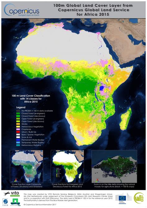 Land Cover map over Africa based on PROBA-V 100 m data | PROBA-V ...