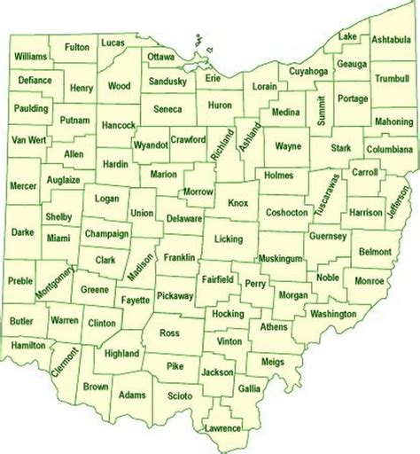 Map Of Ohio By Counties | Maps Of Ohio