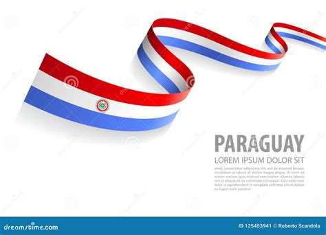 Vector Banner with Paraguay Flag Colors Stock Vector - Illustration of colour, card: 125453941