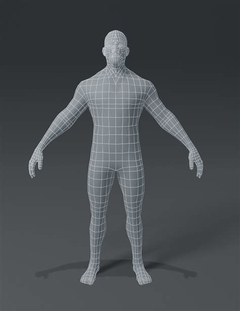 ArtStation - Human Body Base Mesh 3D Model Family Pack | Game Assets