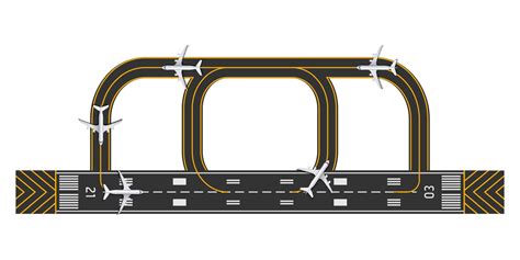 Top view of airport runway with airplane, vector illustration 2127665 Vector Art at Vecteezy