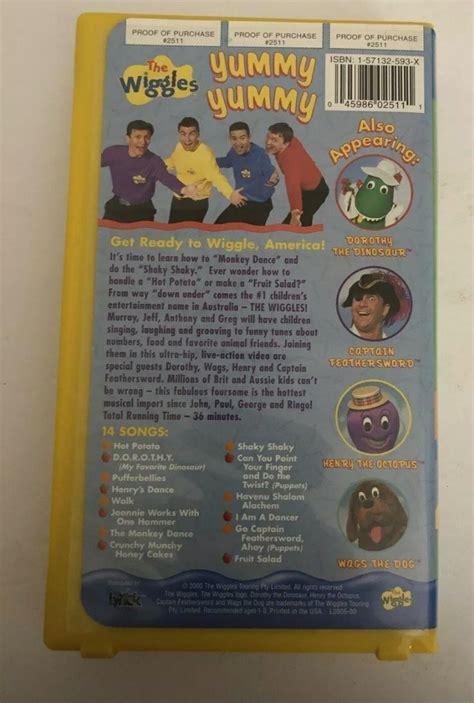 the wiggles yummy jimmy dvd back