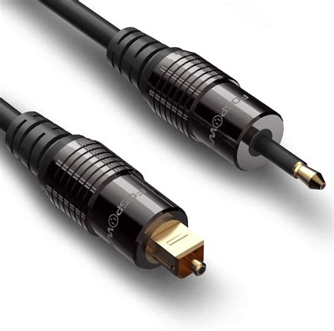 Amazon.co.jp: FosPower (0.9m) Optical Digital Cable Mini TOSLINK (3.5mm Mini Toslink) Audio ...