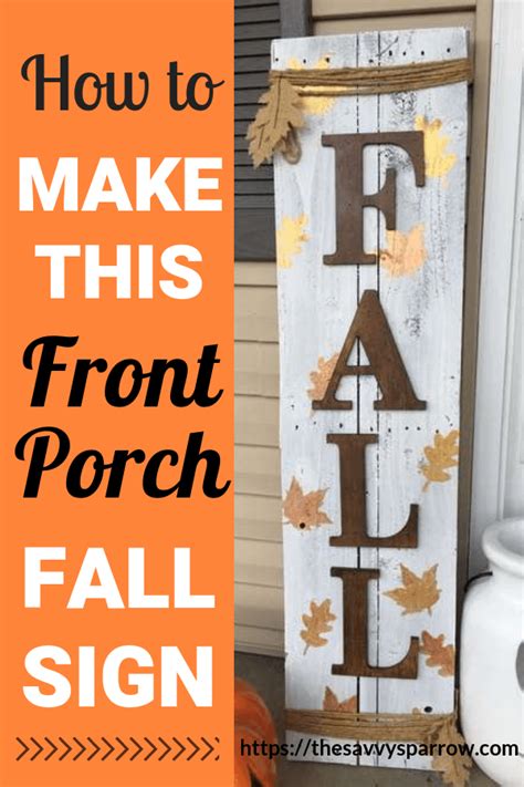 How to Make a DIY Front Porch Fall Sign - The Savvy Sparrow