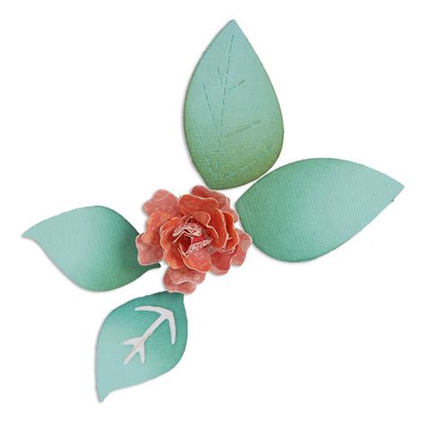 Sizzix - Sizzlits Die - Flower, Bloom with Leaves 3-D