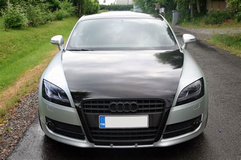 Audi TT with black wrapped hood and roof + Lamin-X tinted headlights. # ...