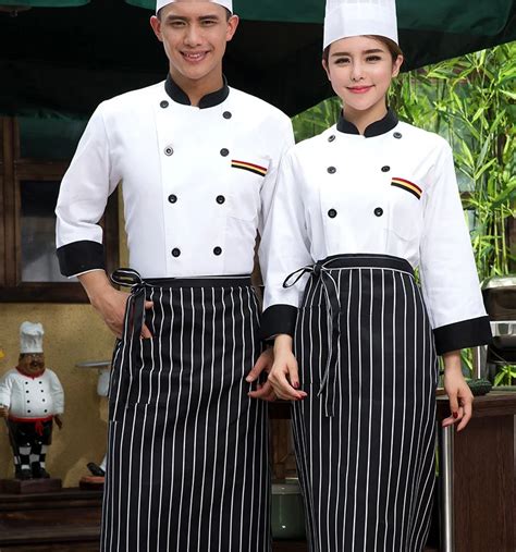 Hotel Chef Chef Wear Long Sleeved Autumn and Winter Uniform Pastry ...