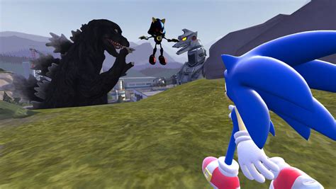 Original vs metalical A sonic, godzilla crossover) by OlaKease420 on DeviantArt