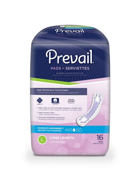 PREVAIL® Incontinence Long pads,16 units | Walmart Canada