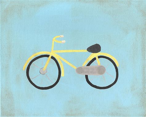 Yellow Bike Painting by Katie Carlsruh | Fine Art America