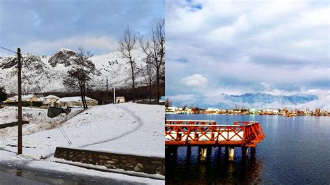 Srinagar Receives Season's First Snowfall, See Visuals