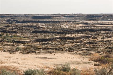 Typical landscape of the Channeled Scablands, as seen in the Drumheller Channels National ...