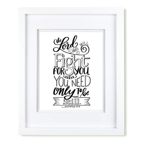 "The Lord Will Fight for You" scripture art print - Krystal Whitten Studio