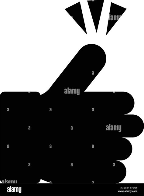 Thumbs up silhouette icon. Editable vector Stock Vector Image & Art - Alamy